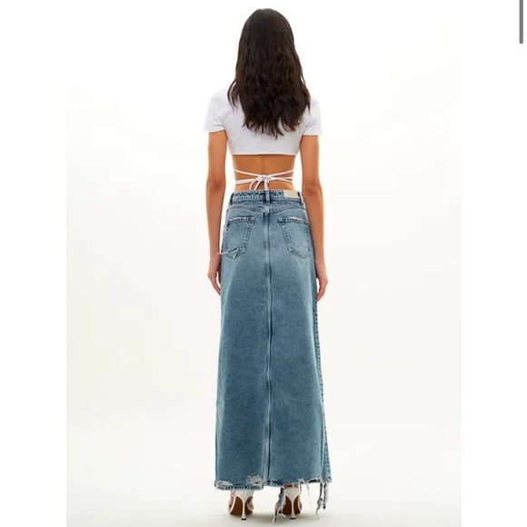 ICON DENIM MAXI DENIM SKIRT - LARA size 28 - Picture 2 of 3